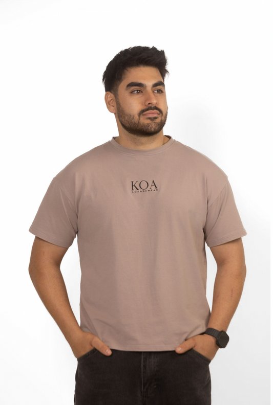 Oversized unisex tee - Brown