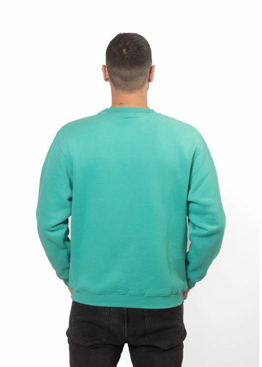 Green unisex crew neck