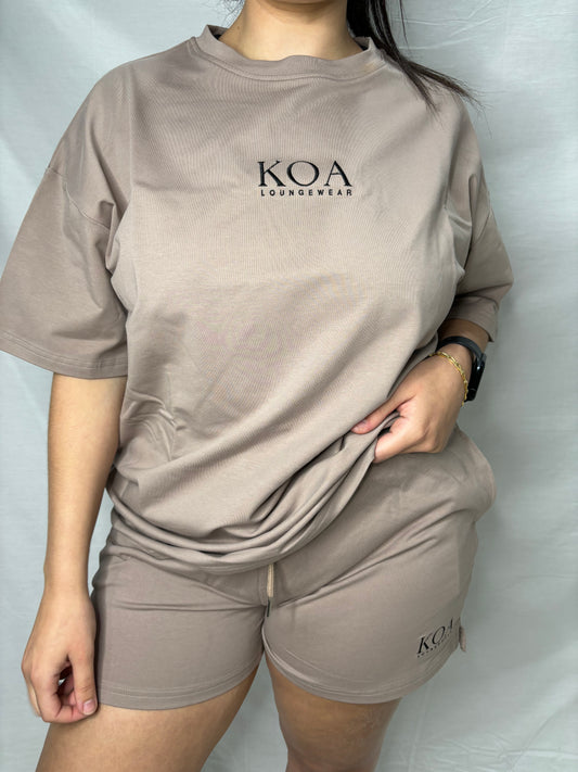 Oversized unisex tee - Brown