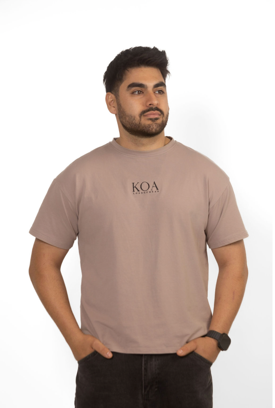 Oversized unisex tee - Brown