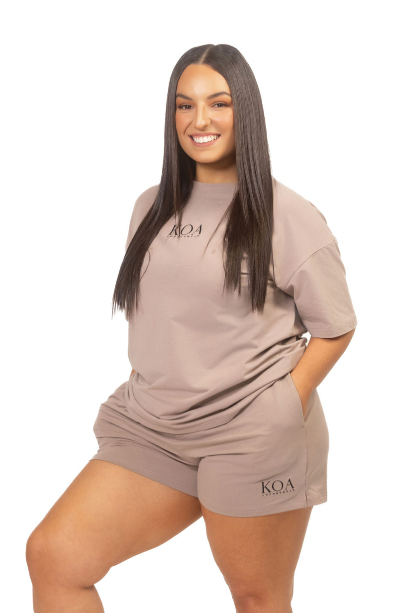 Oversized unisex tee - Brown