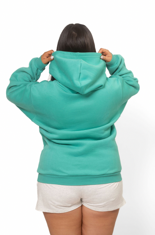 Green unisex hoodie